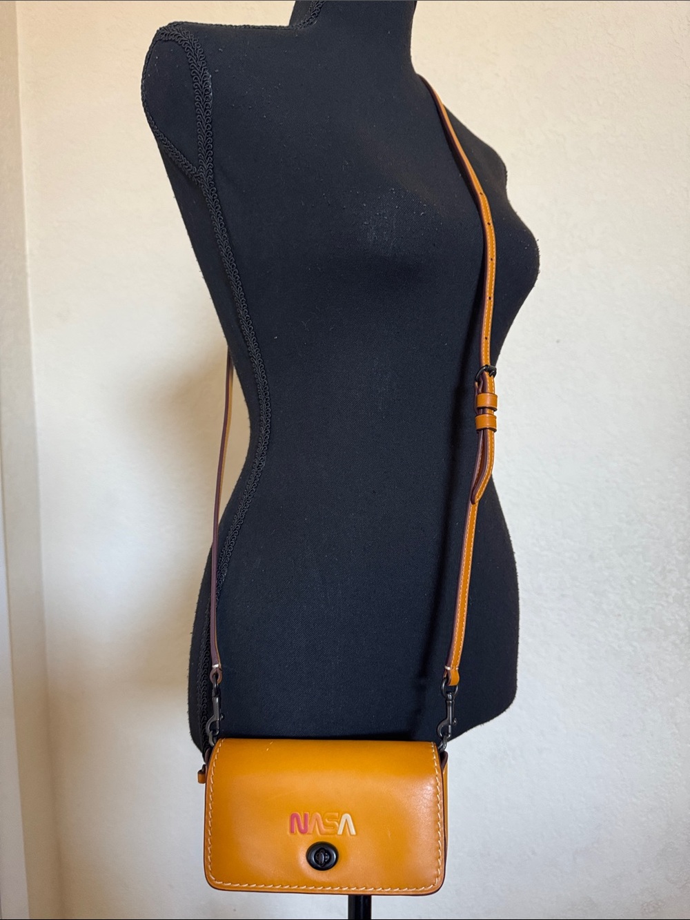 Coach NASA dinky dinkier yellow crossbody bag